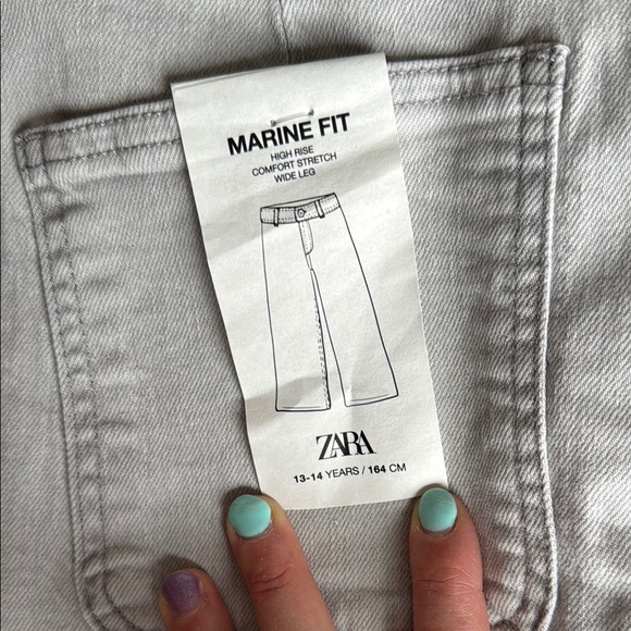 Zara Gray Wide-Leg Jeans - Picture 3 of 3